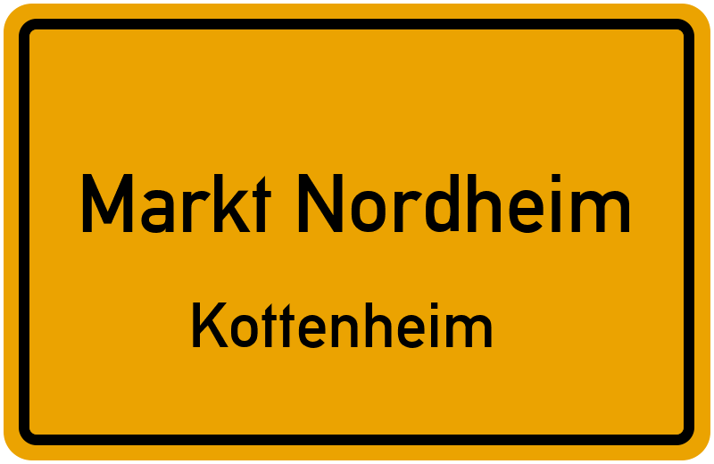 Ortsschild Markt Nordheim
