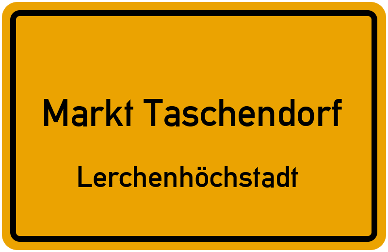 Ortsschild Markt Taschendorf