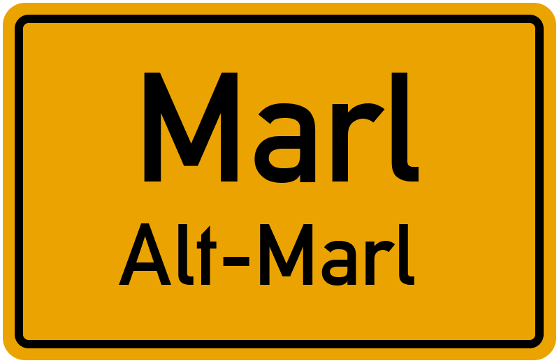 Ortsschild Marl