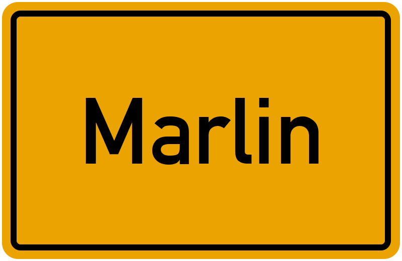 Ortsschild Marlin