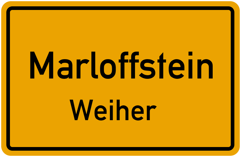 Ortsschild Marloffstein