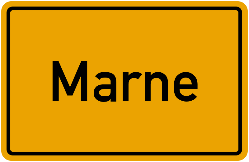 Ortsschild Marne
