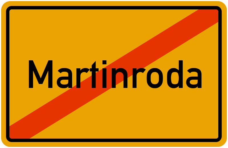 Ortsschild Martinroda