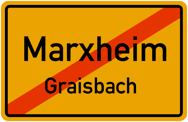 Ortsschild Marxheim