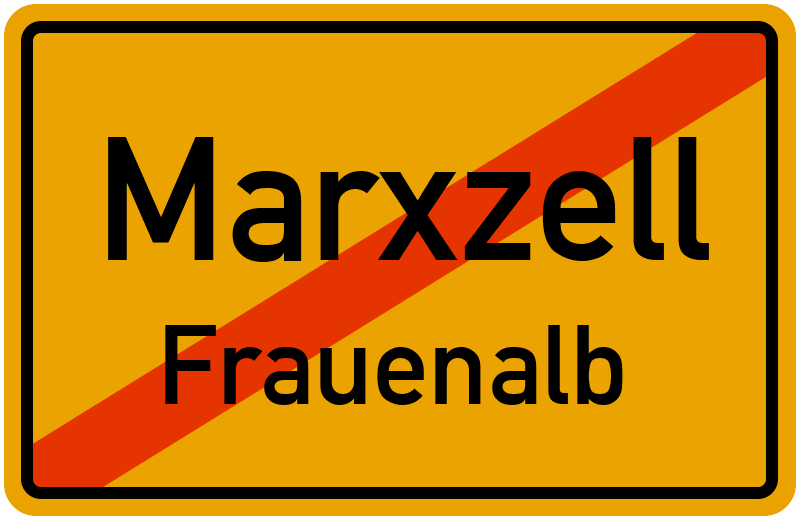 Ortsschild Marxzell