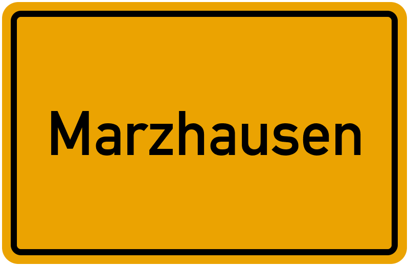 Ortsschild Marzhausen
