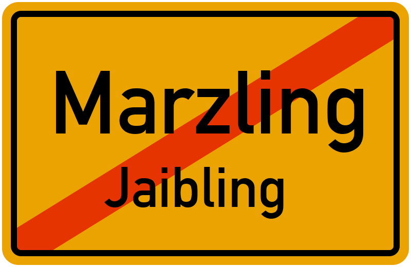 Ortsschild Marzling