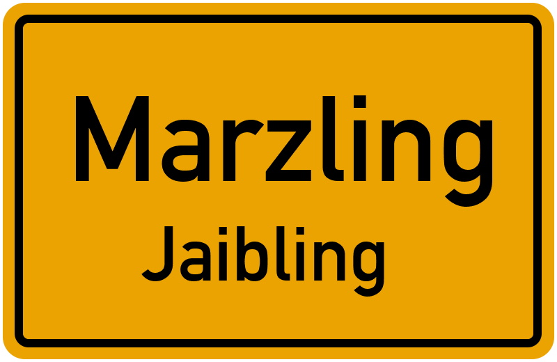 Ortsschild Marzling
