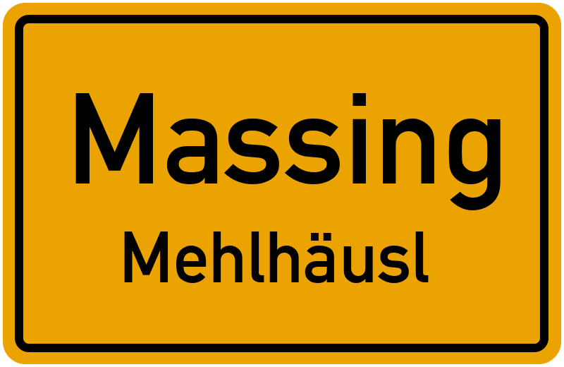 Ortsschild Massing