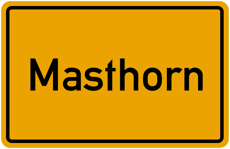 Ortsschild Masthorn