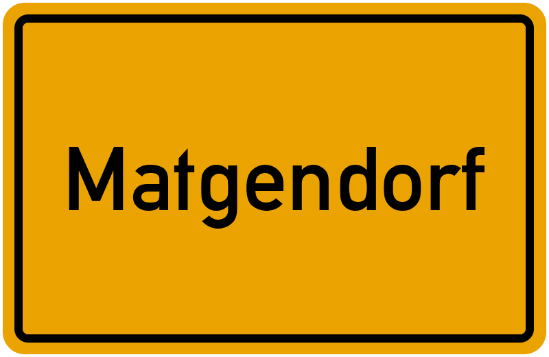 Ortsschild Matgendorf