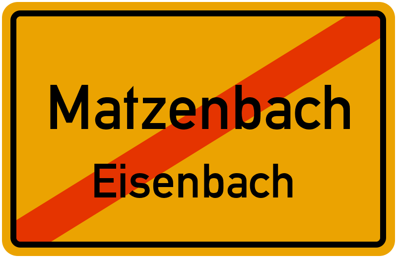 Ortsschild Matzenbach