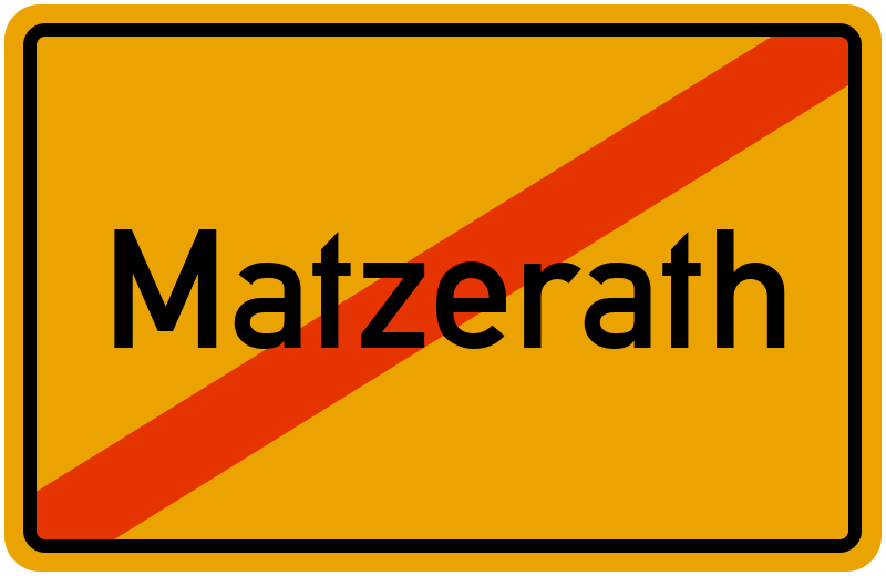 Ortsschild Matzerath