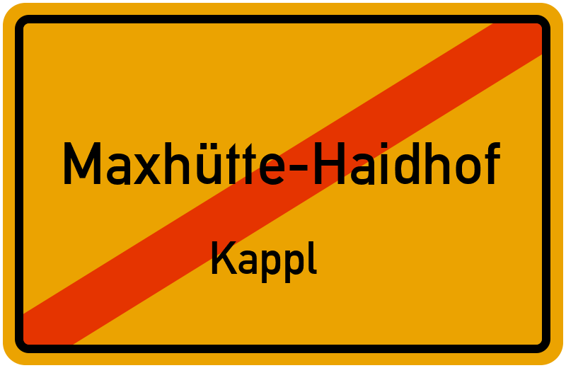 Ortsschild Maxhütte-Haidhof