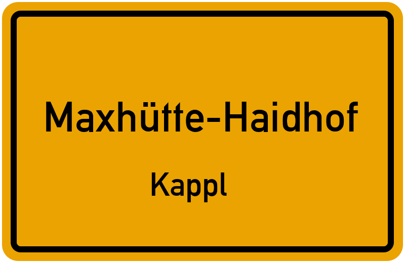 Ortsschild Maxhütte-Haidhof
