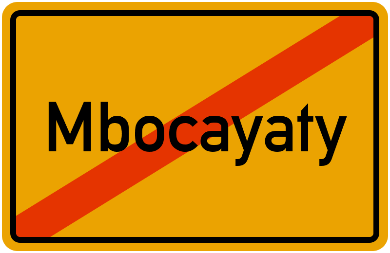 Ortsschild Mbocayaty