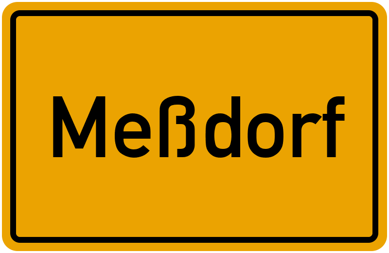 Ortsschild Meßdorf