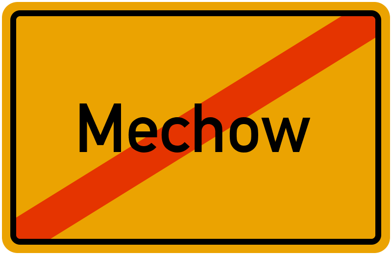 Ortsschild Mechow