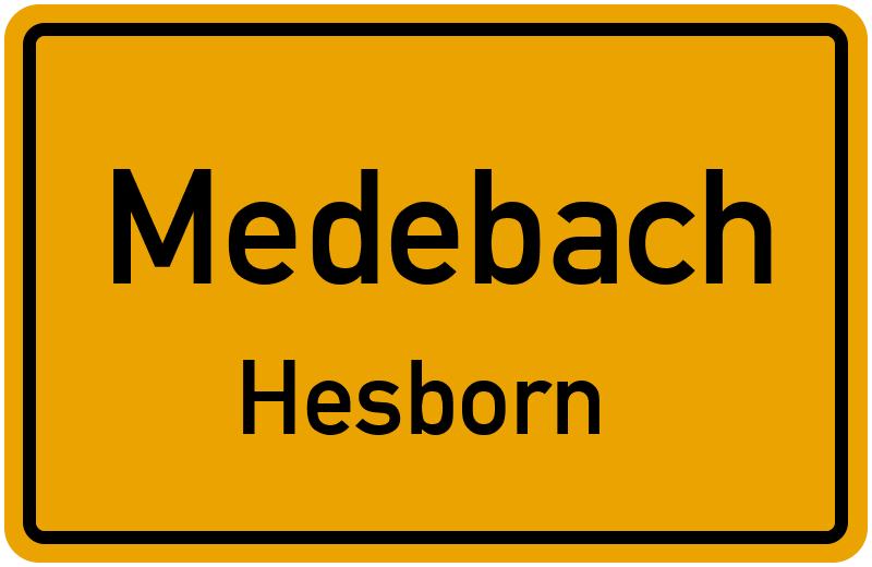 Ortsschild Medebach