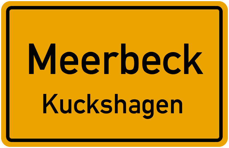 Ortsschild Meerbeck