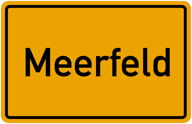 Ortsschild Meerfeld