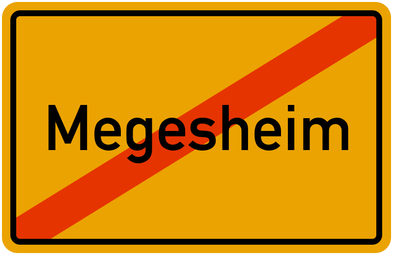 Ortsschild Megesheim