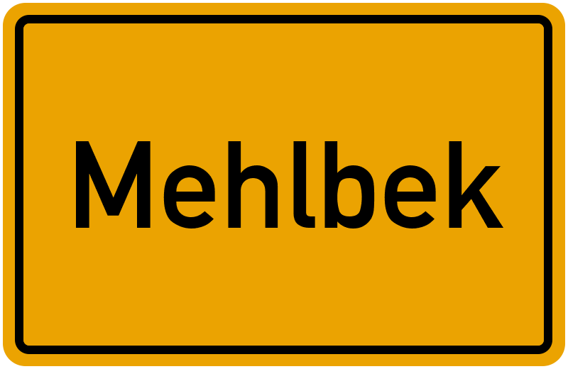 Ortsschild Mehlbek
