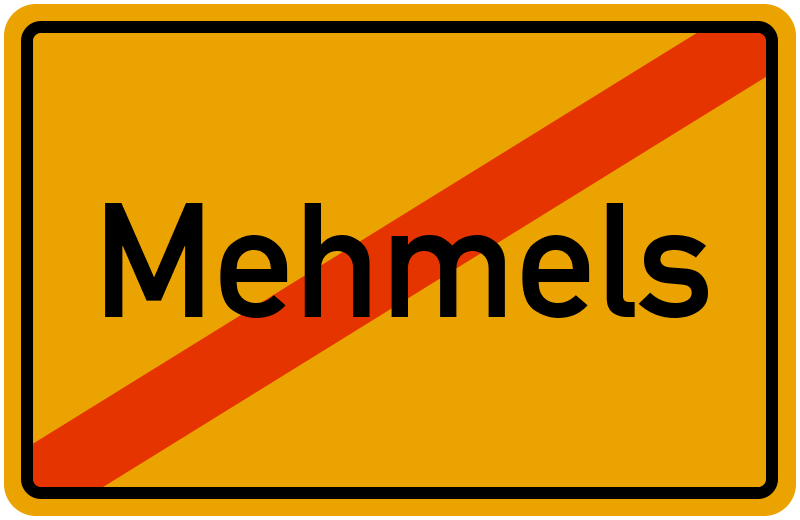 Ortsschild Mehmels