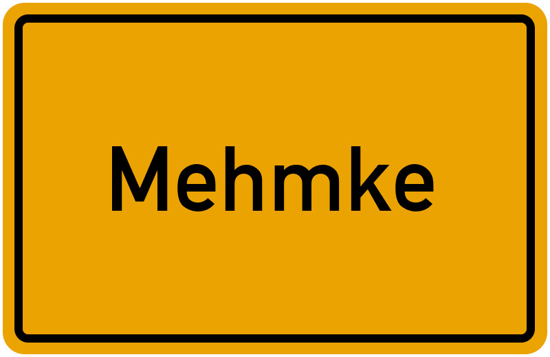 Ortsschild Mehmke