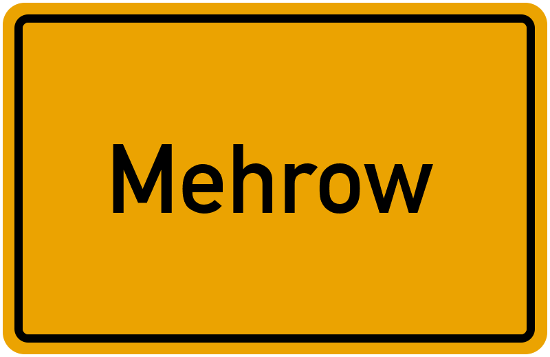 Ortsschild Mehrow