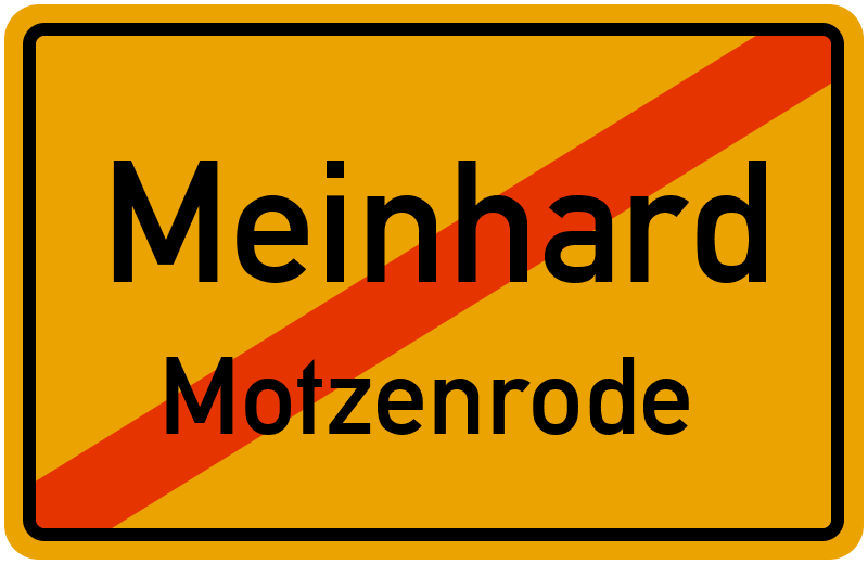 Ortsschild Meinhard