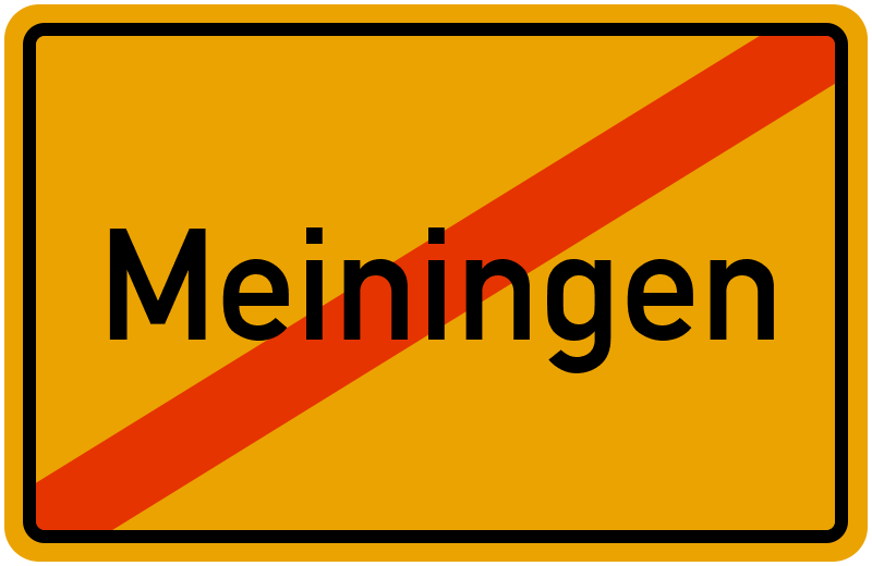 Ortsschild Meiningen