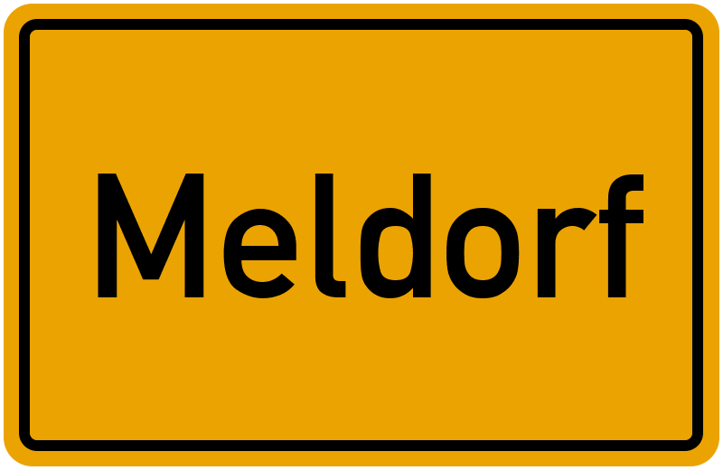 Ortsschild Meldorf