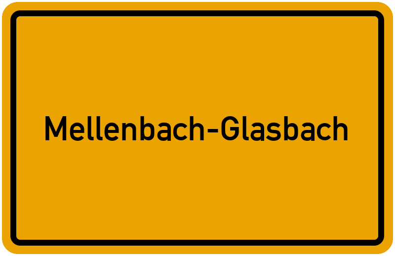Ortsschild Mellenbach-Glasbach