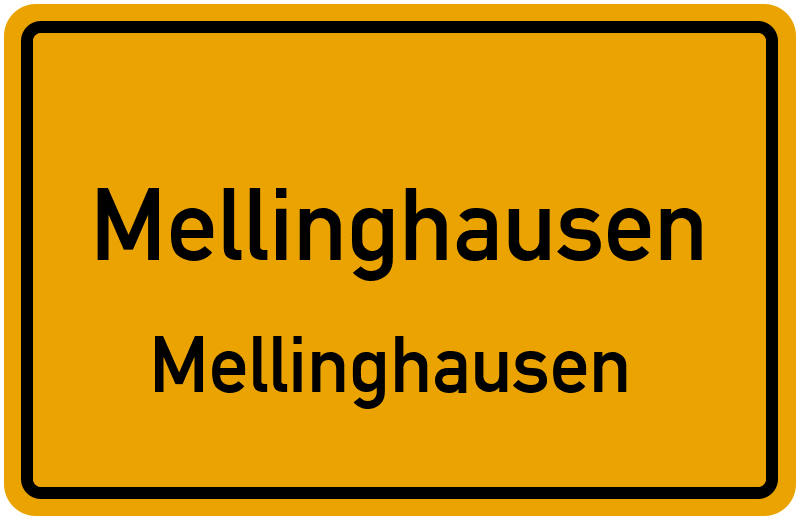 Ortsschild Mellinghausen
