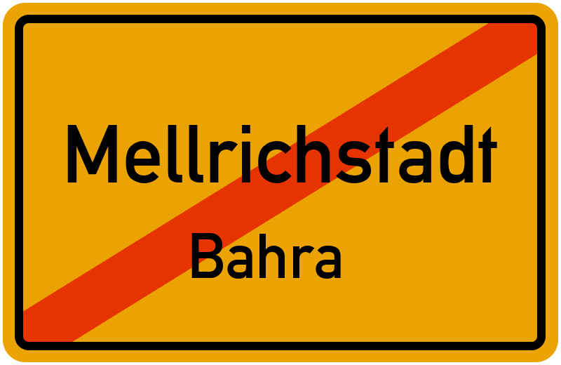 Ortsschild Mellrichstadt