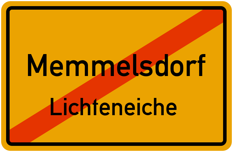Ortsschild Memmelsdorf