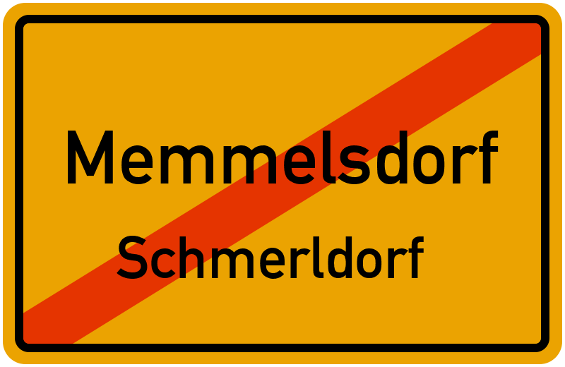 Ortsschild Memmelsdorf