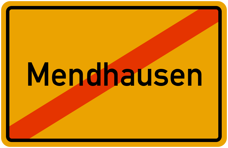 Ortsschild Mendhausen