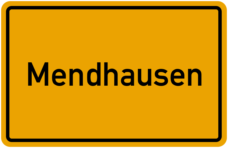 Ortsschild Mendhausen