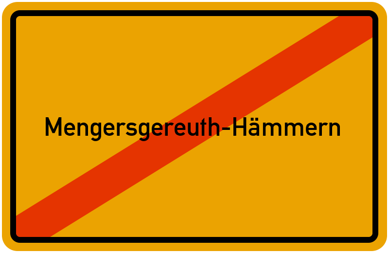 Ortsschild Mengersgereuth-Hämmern