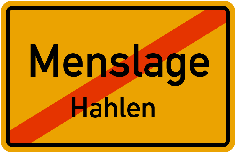 Ortsschild Menslage