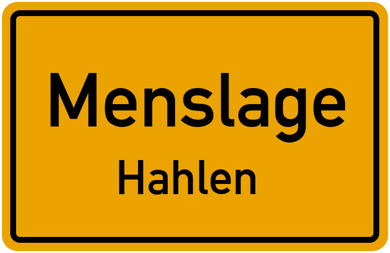 Ortsschild Menslage