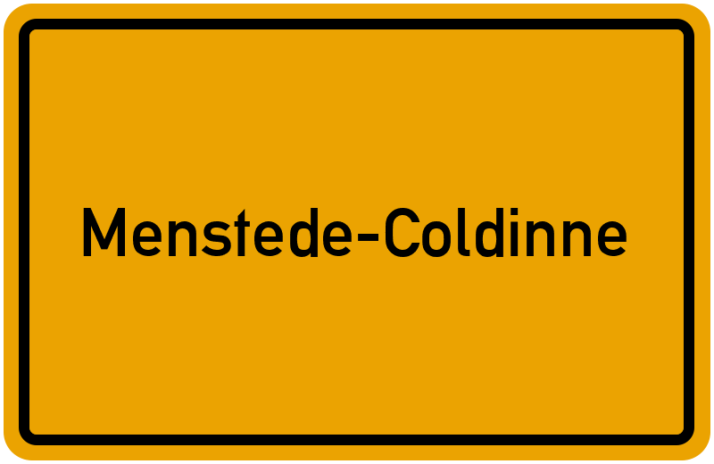 Ortsschild Menstede-Coldinne
