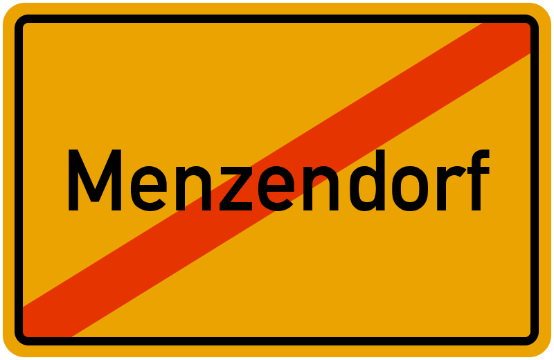 Ortsschild Menzendorf