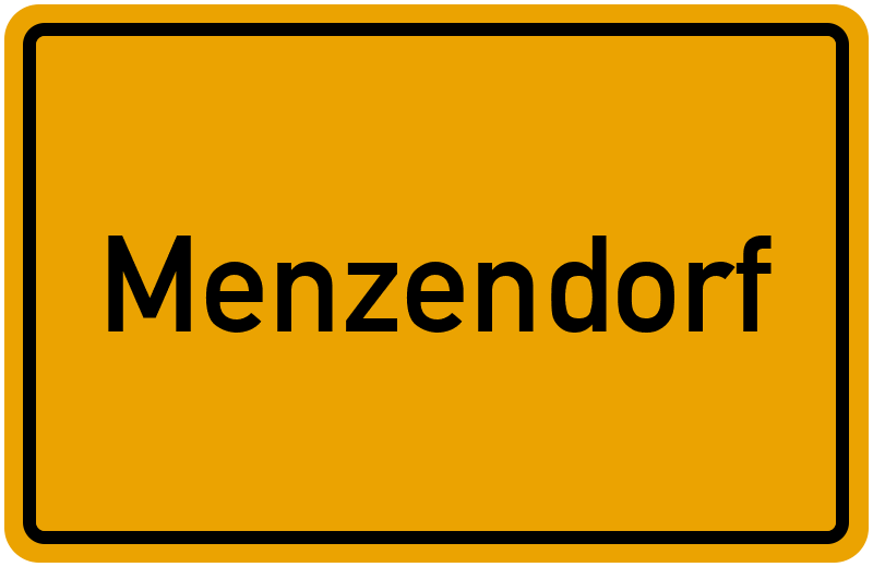 Ortsschild Menzendorf