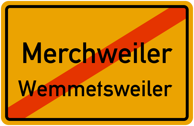 Ortsschild Merchweiler
