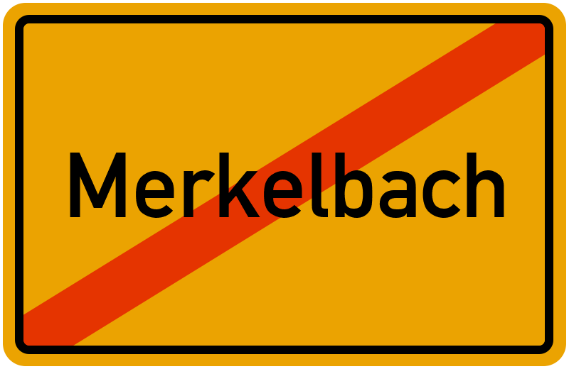 Ortsschild Merkelbach