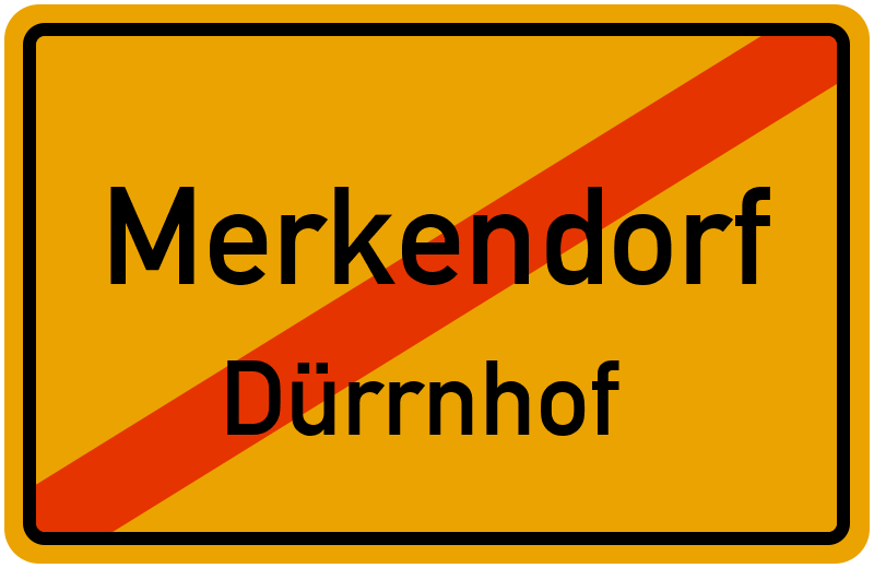 Ortsschild Merkendorf