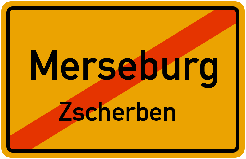 Ortsschild Merseburg